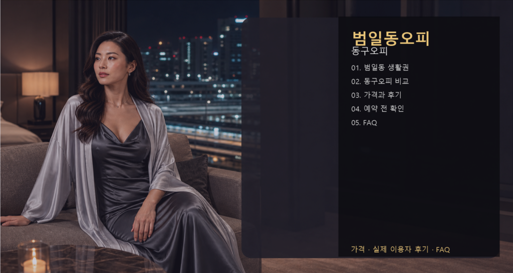 범일동오피 가격 후기 예약 목차 이미지