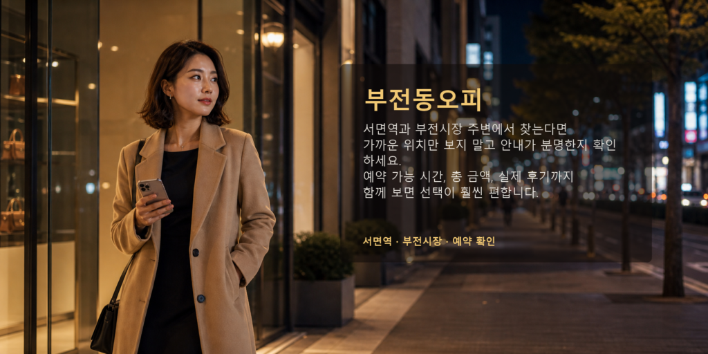 부전동오피 서면역 부전시장 예약 확인 가격 후기 요약 이미지
