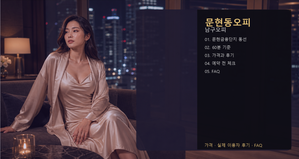 문현동오피 가격 후기 예약 목차 이미지